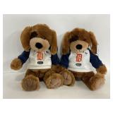 Pair of Detroit Tigers MLB puppy dog stuffies