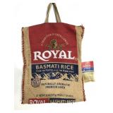 Vintage Royal Basmati burlap rice bag