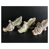 Lot of 3 vintage ceramic lady shoes