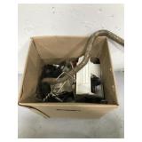 Box of assorted work supplies