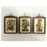 Lot of 3 vintage Manchester Wood Hummel prints