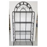 Black metal bakers rack shelf