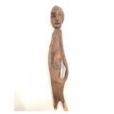 Carved wood haunting branch man figure