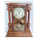 Antique wooden Baltimore new navy time clock