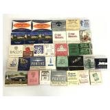 Collection of 34 advertisement matchbooks