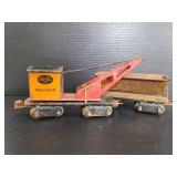 Two old vintage rusty metal train cars