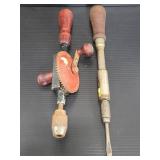 Vintage hand turn drills