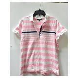 Lauren by Ralph Lauren pink stripe collard shirt