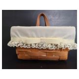 Small Longaberger handwoven basket w/ liner