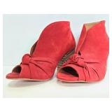 Masiero size 5 red peep toe heels