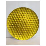 Honeycomb pattern glass platter