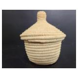 Small woven basket trinket dish