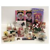 Collection of vintage miniature craft items plus