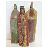 Carved wood wise men figures