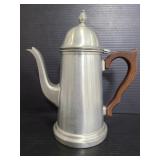 Pewter teapot with wood handle