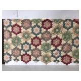 Antique colorful patchwork flower quilt
