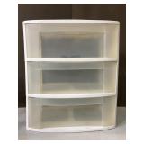 Sterilite white wide 3 drawer cart w/ wheels