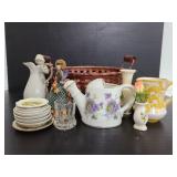 Basket if vintage porcelain pieces