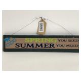 Wood painted Spring/Summer hanging sign