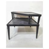 Vintage painted wood corner end table