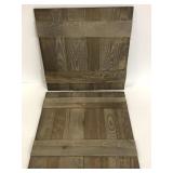 Two unfinished wooden signs for crafting