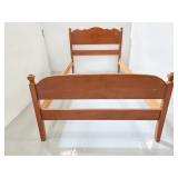 Vintage wood twin size bed frame
