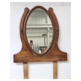 Antique wood vanity mirror