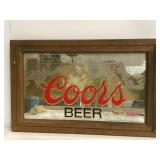 Coors Beer framed 1987 mirror wall sign