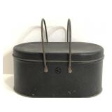 Black vintage metal lunchbox