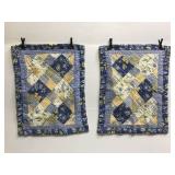 Laura Ashley quilted patchwork pillow shams