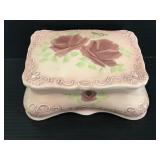Signed M.Brinks painted porcelain trinket box