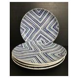 Four West Elm dinner plates