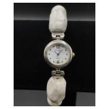 Gem Essence white stone watch