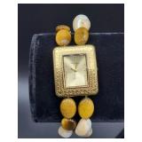 Gem Essence Jasper & gold stone watch