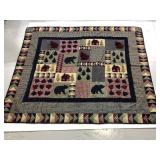 Heavy patchwork quilt w/ corduroy details