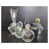 Vintage crystal/glass perfume bottles