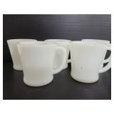 Fire king milk white mugs