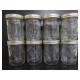 Eight ball wide mouth jars w/ sure tight lids