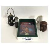 Camel ashtray, matchstick holders, & lighters