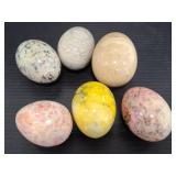 Six alabaster eggs