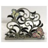 Pretty metal business card holder