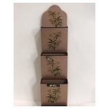 Skinny metal mail wall organizer