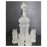 Hofbauer German lead crystal decanter/glass set