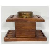 American Walnut wood Duk-It pipe stand humidor