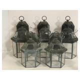 Five electric wall mount lanterns