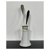 Antique hat pins with Handpainted Nippon holder