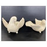 Pair of Guatemalan terra-cotta bird planters