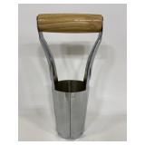 Stainless garden planter tool w/ wood handle