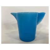 Vintage Akro agate small blue slag glass pitcher