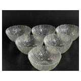 Six glass fruit bowls